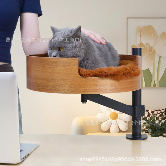 Cross - border desktop suspended cat climbing frame desk cat bed round cat bed computer table cat basin pet mat cat bed - Desk nest | Buy at Cat